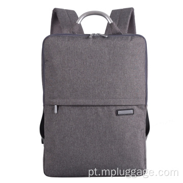 Personalização de mochilas de laptop de negócios catiônicos cinza simples